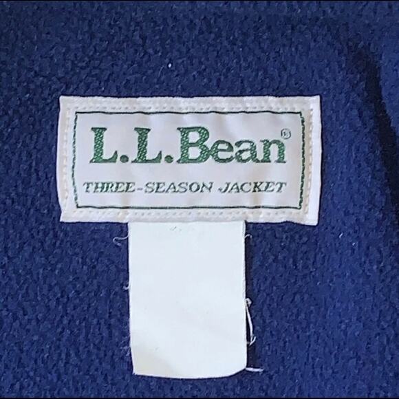L.L. Bean Three-Season Jacket Navy Blue Zip Front - Picture 5 of 8